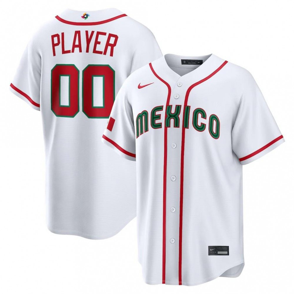 Mexico Baseball 2026 World Baseball Classic Stadium Custom Jersey - White-Pro Kit Vault | Brand New 26/27 Sports Jerseys